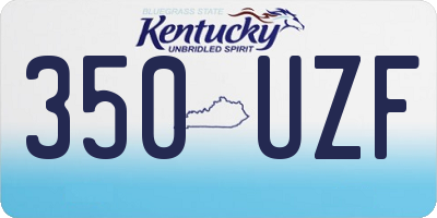 KY license plate 350UZF