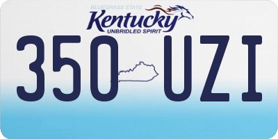 KY license plate 350UZI