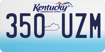 KY license plate 350UZM