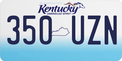 KY license plate 350UZN