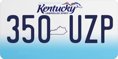 KY license plate 350UZP