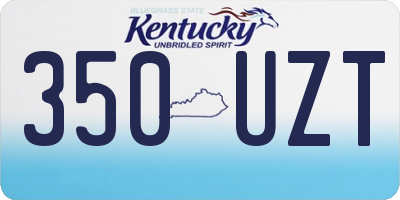 KY license plate 350UZT