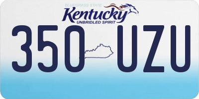 KY license plate 350UZU