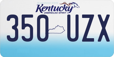 KY license plate 350UZX
