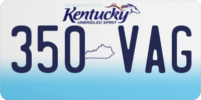 KY license plate 350VAG