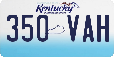 KY license plate 350VAH
