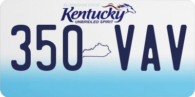 KY license plate 350VAV