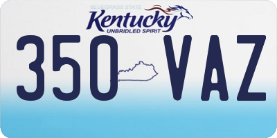KY license plate 350VAZ