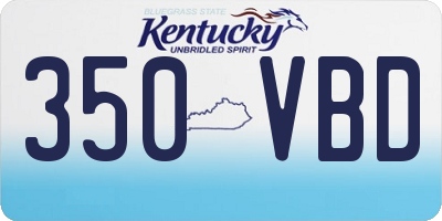 KY license plate 350VBD