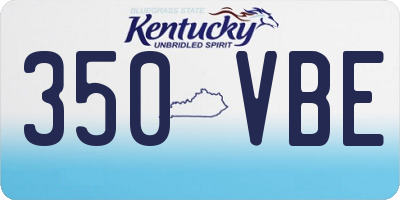 KY license plate 350VBE