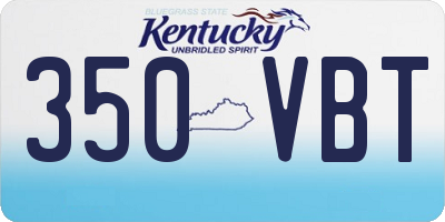 KY license plate 350VBT