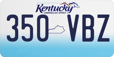 KY license plate 350VBZ