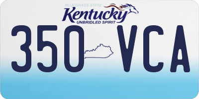 KY license plate 350VCA