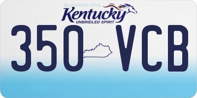 KY license plate 350VCB