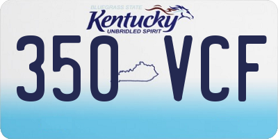 KY license plate 350VCF