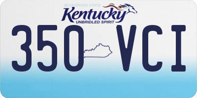 KY license plate 350VCI
