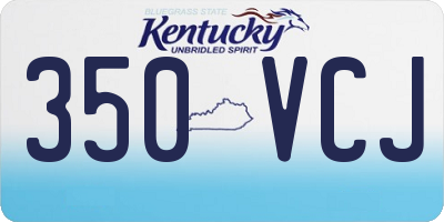 KY license plate 350VCJ