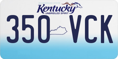KY license plate 350VCK