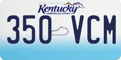 KY license plate 350VCM