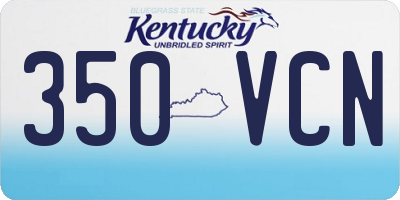 KY license plate 350VCN