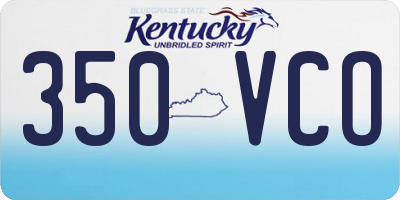 KY license plate 350VCO