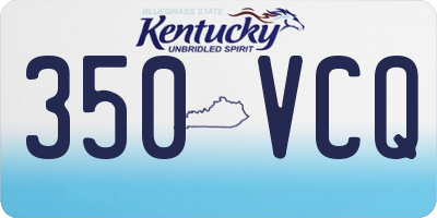 KY license plate 350VCQ