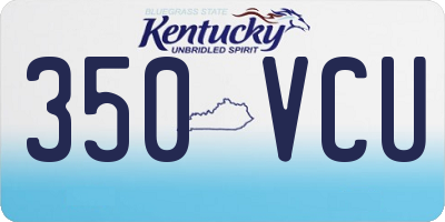 KY license plate 350VCU