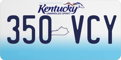 KY license plate 350VCY