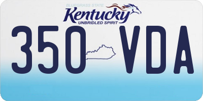 KY license plate 350VDA
