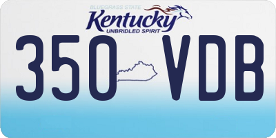 KY license plate 350VDB