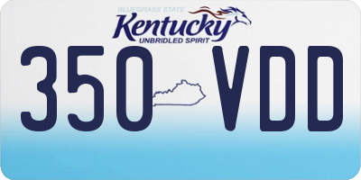 KY license plate 350VDD