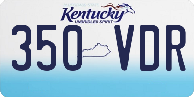 KY license plate 350VDR