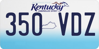KY license plate 350VDZ