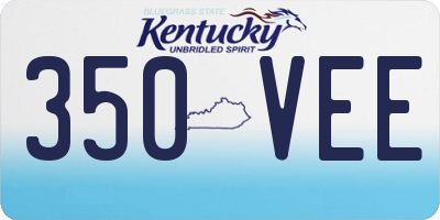 KY license plate 350VEE