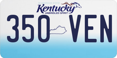 KY license plate 350VEN