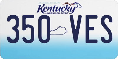 KY license plate 350VES