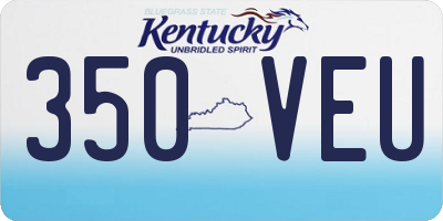 KY license plate 350VEU