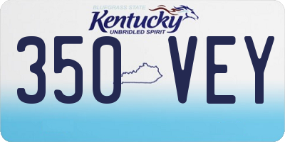 KY license plate 350VEY