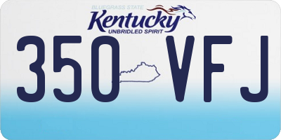 KY license plate 350VFJ
