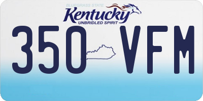 KY license plate 350VFM