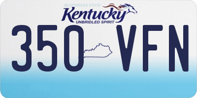 KY license plate 350VFN