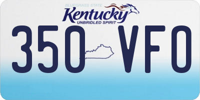 KY license plate 350VFO