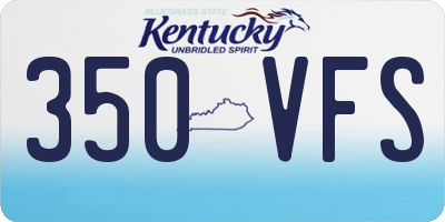 KY license plate 350VFS