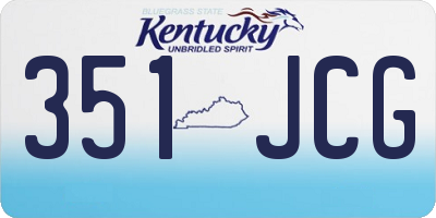 KY license plate 351JCG