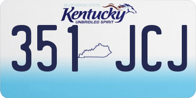 KY license plate 351JCJ