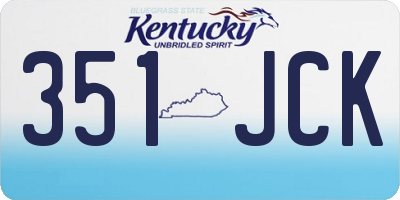 KY license plate 351JCK