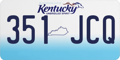 KY license plate 351JCQ