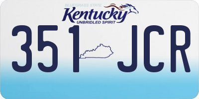 KY license plate 351JCR
