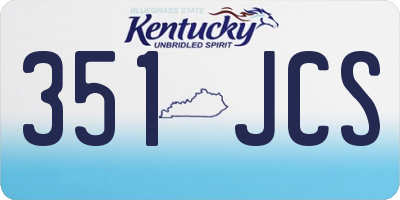 KY license plate 351JCS