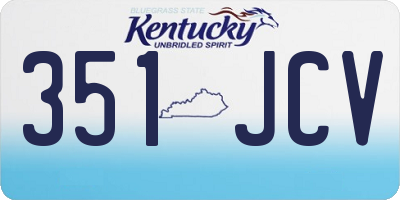 KY license plate 351JCV